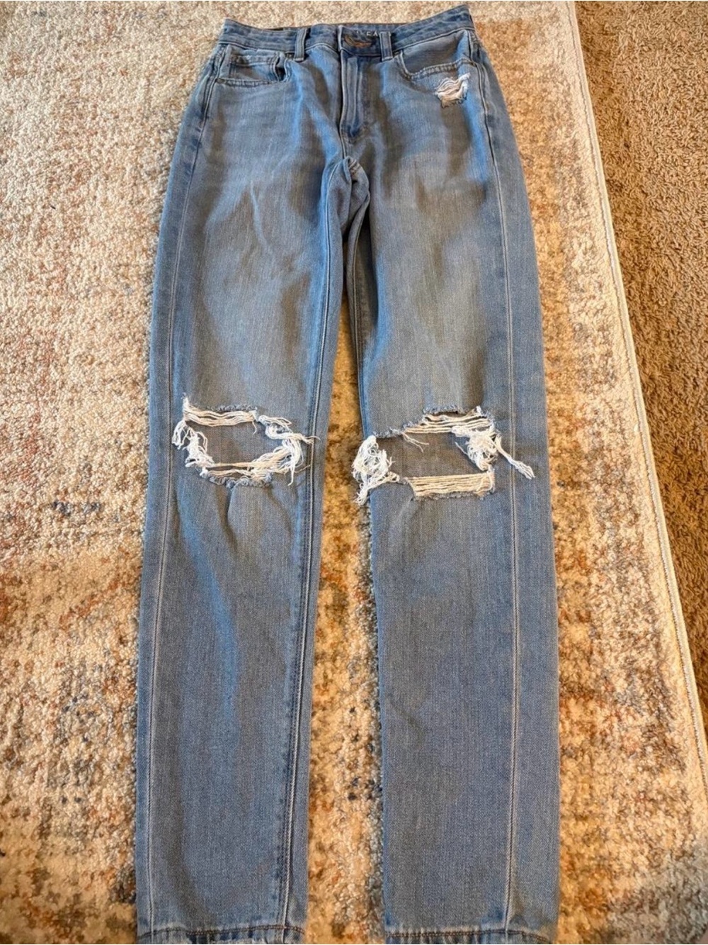American Eagle Outfitters Light Blue Slim Distressed Jeans